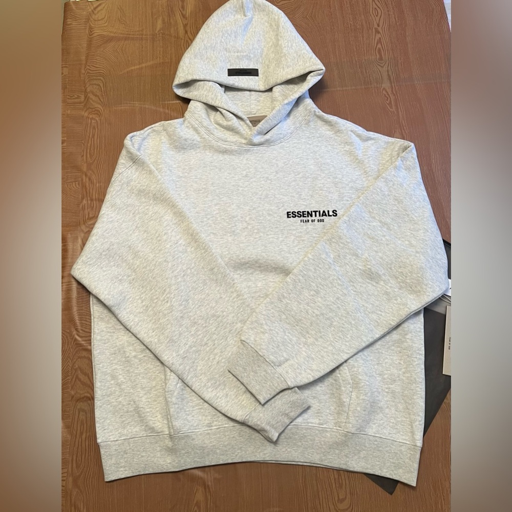 Fear of God Essentials Light Gray Hoodie